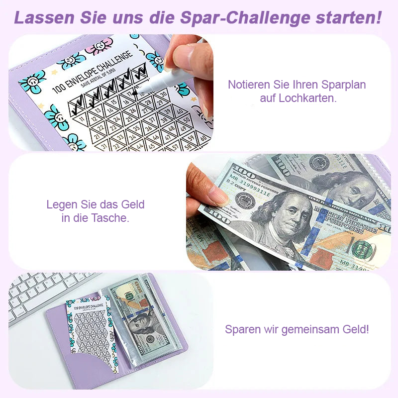 ⚡50K+ verkauft!💝Spartipps-Buch mit Umschlägen💸