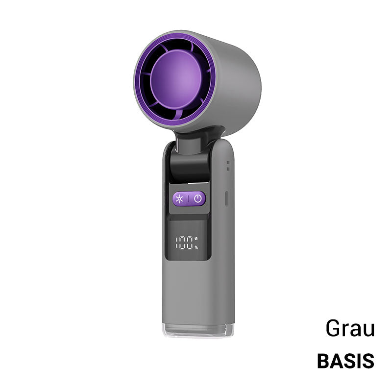 🧊❄️ SOMMERAKTION: −50% – NUR KURZE ZEIT! Mini Handventilator mit Eiskühlfunktion – 4000 mAh Akku, kompakt 183 mm, 3 Farben (Grau/Rosa/Weiß) – Perfekt für Strand, Büro & unterwegs ✨