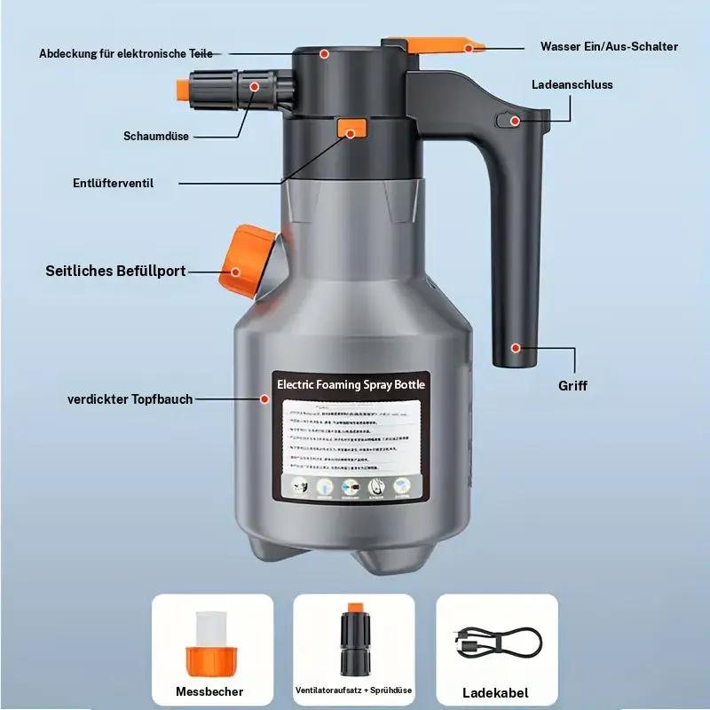 🚿⚡ ELEKTRISCHE HOCHDRUCK-SCHAUMPISTOLE mit XXL-Tank + KOSTENLOSEM VERSAND – Kraftvolle Multifunktionsreinigung für Auto, Haushalt & Küche 💪