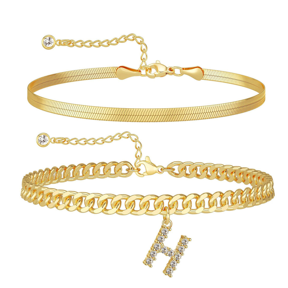 🌸 JETZT 50% RABATT! 🌸 Zarte goldene Fußketten mit Anfangsbuchstaben in mehreren Lagen für Frauen