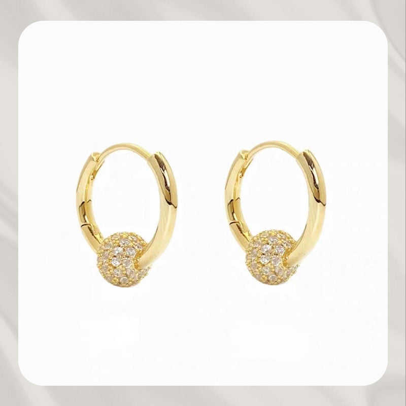 đč Kaufen Sie 1 und erhalten Sie 1 gratisă2 Paarăđč Gold Kreis Ohrringe mit kleiner Kugel