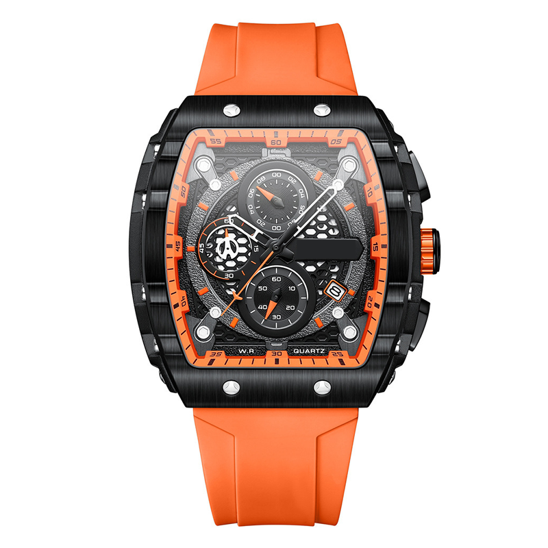 ⌚️🌈 Cyberpunk Futuristischer Stil – Multifunktionale Quarzuhr für Männer – Neon-Details, Luminous, Edelstahl