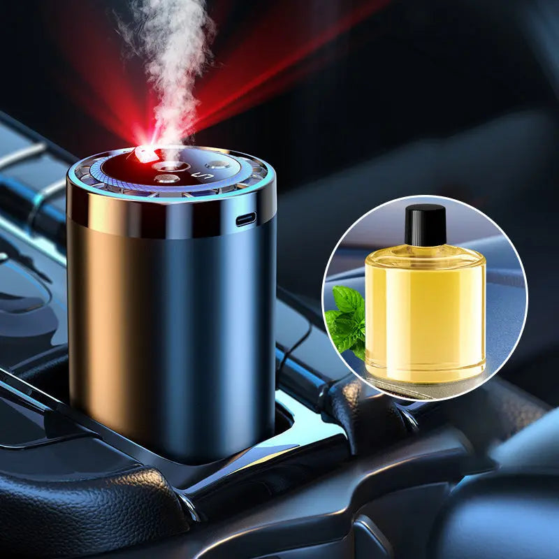 🚘 Auto-Diffusor mit Automatikstart & LED-Beleuchtung – 5x stärkerer Duft, 100% natürliche Öle, passt in jedes Fahrzeug!