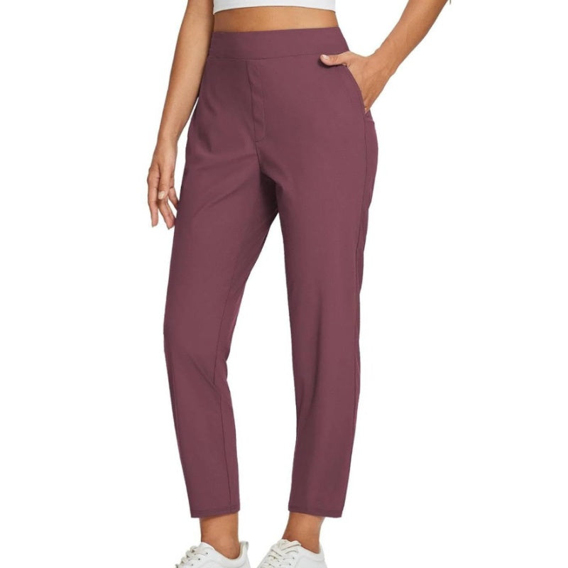 ❤️🔥Sommer-Verkauf 50% Rabatt🏆Elastische Damenhose mit hoher Taille und Reißverschlusstaschen