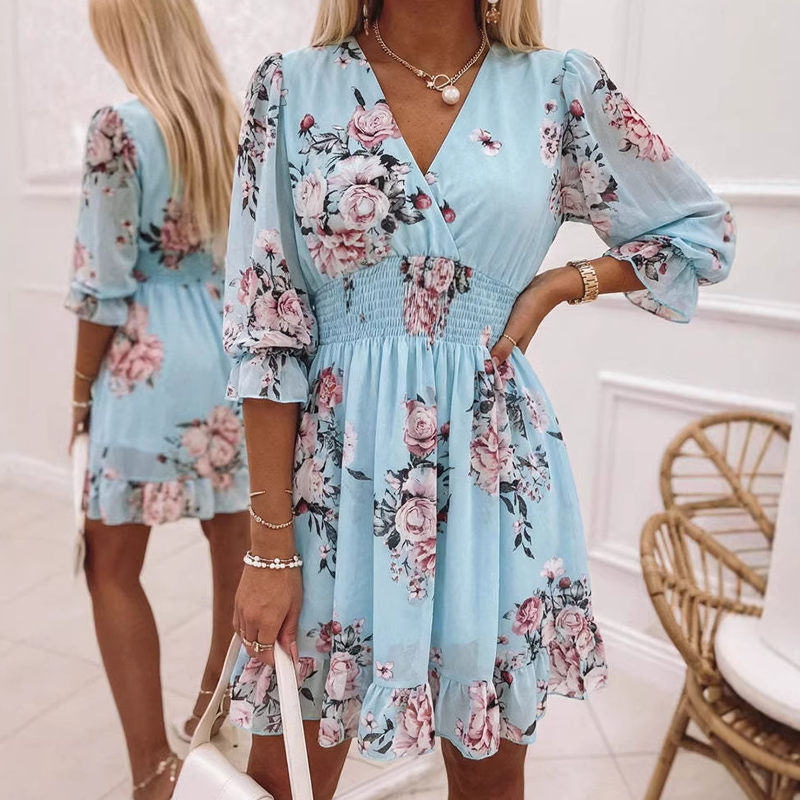 👗📢 MID-SEASON SALE: −50% NUR FÜR KURZE ZEIT! Farbblock-Kleid mit Rüschen & langen Ärmeln – Weich fallender Stoff, schmeichelhafte Taille, perfekt für Gartenpartys & Sommerfeste 🌸✨