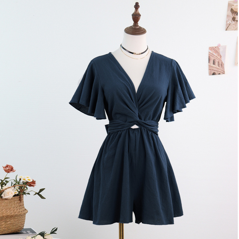 👖✨ 50% RABATT! Eleganter Overall mit Ausschnitt an der Taille – Lässig, figurbetont & perfekt für Frühling & Sommer 🌸