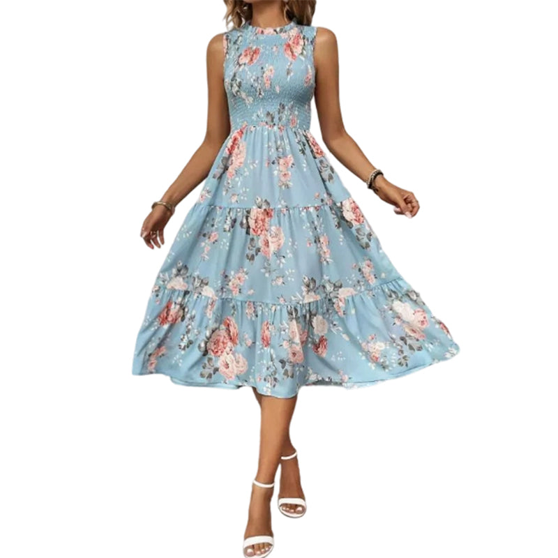 👗🌸 50% RABATT! Ärmelloses Freizeitkleid mit Blumenmuster für Damen – Leicht, lässig & perfekt für den Sommer 🌼