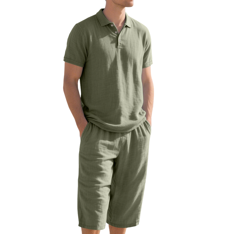 ✨Sommer-Sonderangebot 50% RABATT! | Herren-Leinenhemd-und-Freizeithose-Set