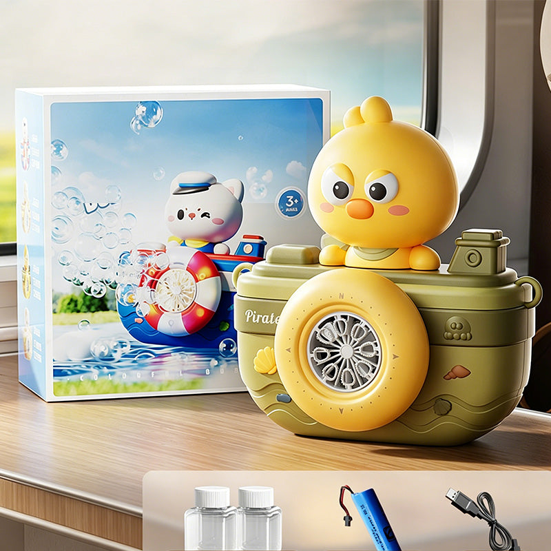 ⛵✨ Seifenblasenmaschine im Matrosen-Boot-Design – Automatische Blasenparty für Kindergeburtstage & Gartenfest
