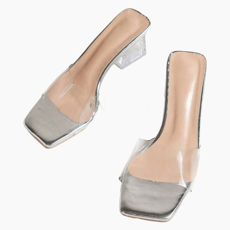 👡✨ Transparente Sandalen mit klobigem Absatz und quadratischer Spitze – 50% RABATT! Modisch, bequem & perfekt für Sommer, Büro oder festliche Anlässe 💫