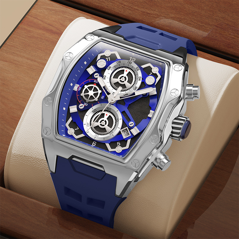 ⌚✨ Herrenuhr in Tonneau-Form mit Quarzwerk – 50% RABATT! Elegantes, klassisches Design & präzise Zeitmessung
