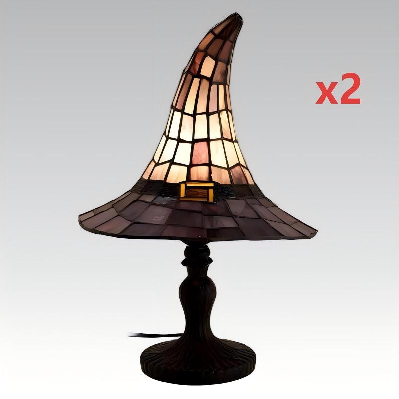 🔮🕯️ 50% RABATT! Verzaubernde Stained-Glass-Witch-Lampe – Buntglas-Design, warmes Licht & mystische Atmosphäre – Perfekt als Deko & Geschenk ✨