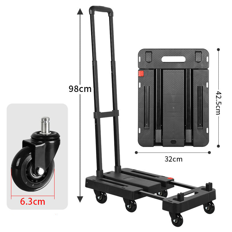 🛒 Faltbare Sackkarre – 150 kg Tragkraft & leise PU-Räder – Teleskopgriff & Sicherheitsriegel – kompakt & platzsparend 💪🔇📦✨