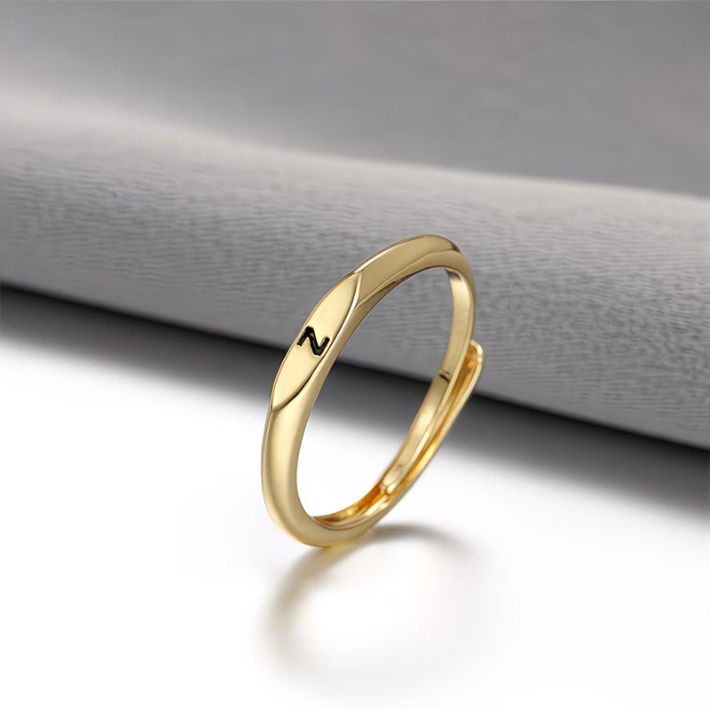 🎉 2026 Sale – Über 31.000 Stück verkauft! 💍 Minimalistischer Initialenring für elegante Alltagsgarderobe – Verstellbares offenes Band ✨