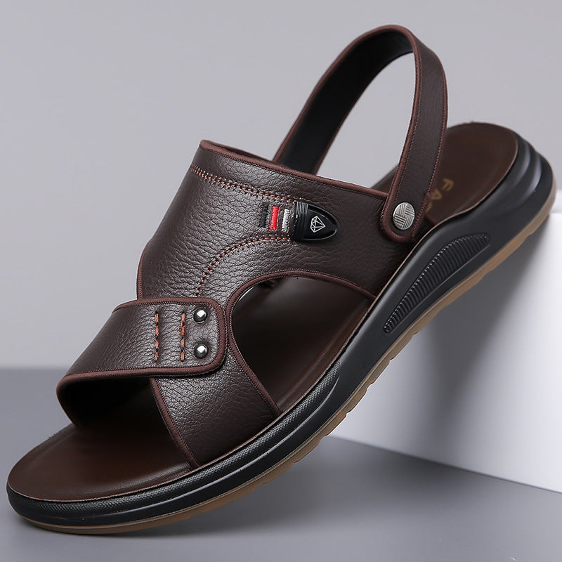 đĄâď¸ 50% RABATT! Herren Leder-Sandalen 2-in-1 Slip-On â Vielseitig fĂźr Outdoor & Strand â Echtes Leder, flexible Sohle & bequemer Einstieg â Perfekt fĂźr heiĂe Tage & lässige Looks đâ¨