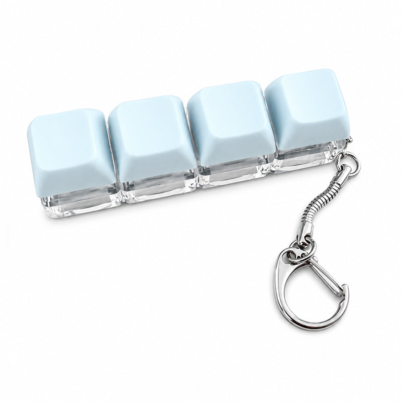 ⌨️🔑 50% RABATT! 4-Tasten Mechanische Tastatur-Fidget-Toy als Keychain – Echtes Klick-Gefühl, Stressabbau & fokusfördernd – Perfekt für Büro, Schule & unterwegs ✨