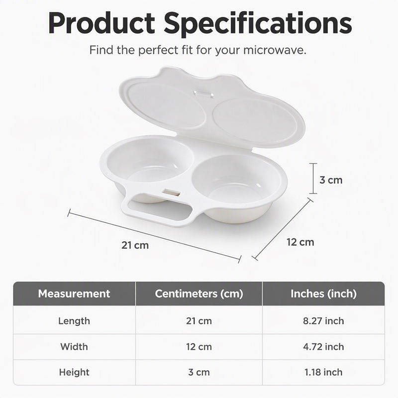 🍳 50% RABATT! Mikrowellen-Eierkocher mit Deckel und Griff – Schnell, sicher & platzsparend – Perfekt für das schnelle Frühstück, Weich- & Hartgekochte Eier in Minuten ✨