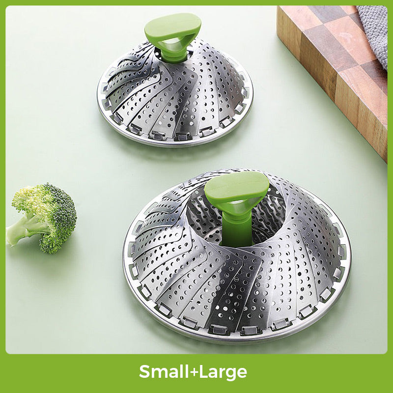 🍳 50% RABATT! 🥢 Ausziehbarer Dämpfeinsatz aus Edelstahl – Teleskop-Design, passt in fast jede Pfanne & Topf – Für Gemüse, Dumplings, Fisch & mehr, abtropfbar & spülmaschinenfest ✨