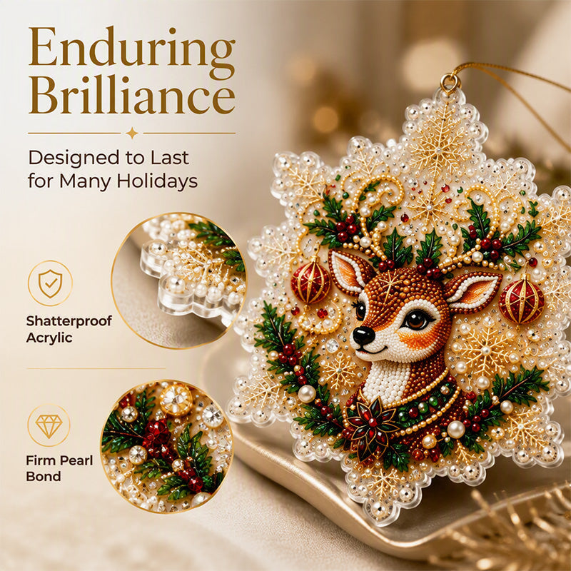 🔥🎁 2+1 GRATIS!!🥳🎄 DIY Diamantmalerei Weihnachtsanhänger‑Set (6 Stück) – Basteldeko zum Aufhängen am Weihnachtsbaum ✨