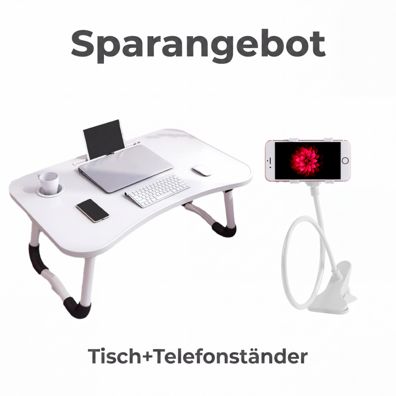 🛏️💻 Neu & Praktisch! ☕ Klappbarer Laptop-Bettisch mit Becherhalter – Stabil, platzsparend & mobil – Ideal fürs Bett, Sofa & unterwegs – Perfekt für Homeoffice, Filme, Frühstück & Gaming – Leicht zu verstauen & schnell aufgebaut 🛋️