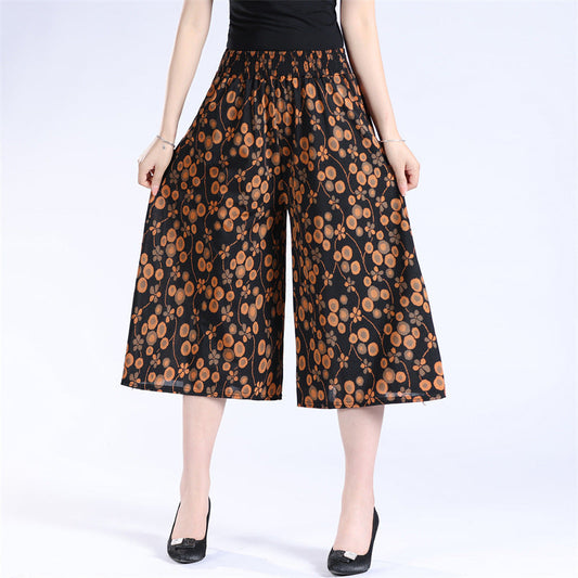 🔥HEISSER VERKAUF🔥Damen-Culottes mit weitem Bein und plissiertem Chiffon