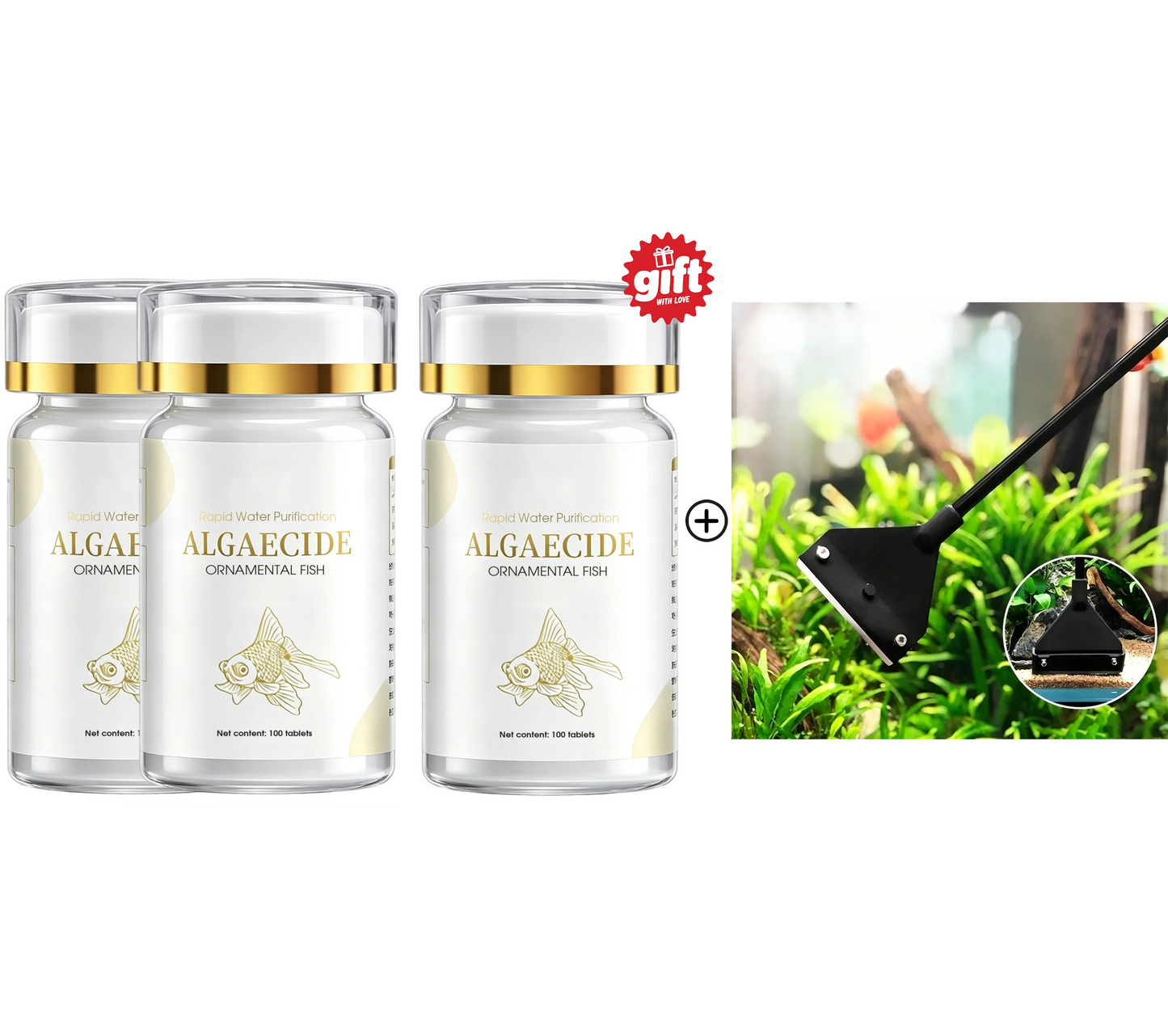 🐟💧50% RABATT🔥Effektives Mittel gegen grünes Wasser & Moos im Aquarium – kristallklares Wasser in kurzer Zeit ✨