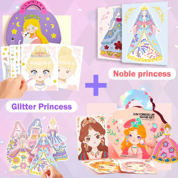 🔥Sonderangebot 50% Rabatt💝3-in-1-Spielset zum Ankleiden und Schminken einer Prinzessin💅