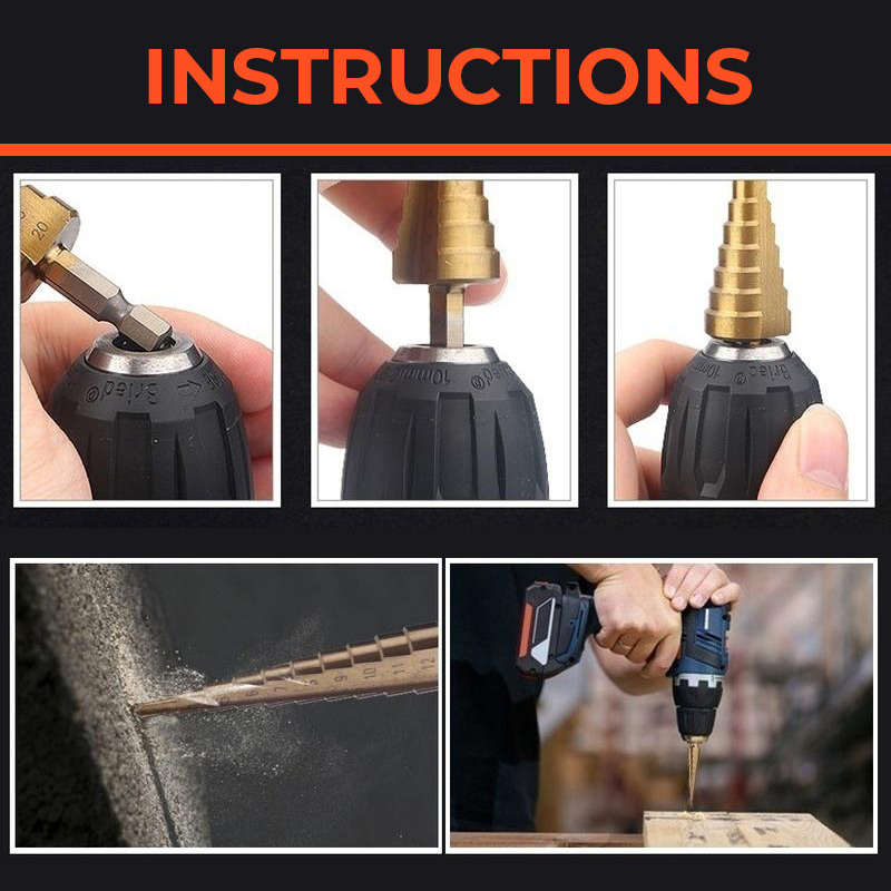 🔩✨ 50% RABATT! Titanbeschichtetes Pagoden-Bohrerset – Präzise, langlebig & ideal für Holz, Kunststoff & Metall ✨