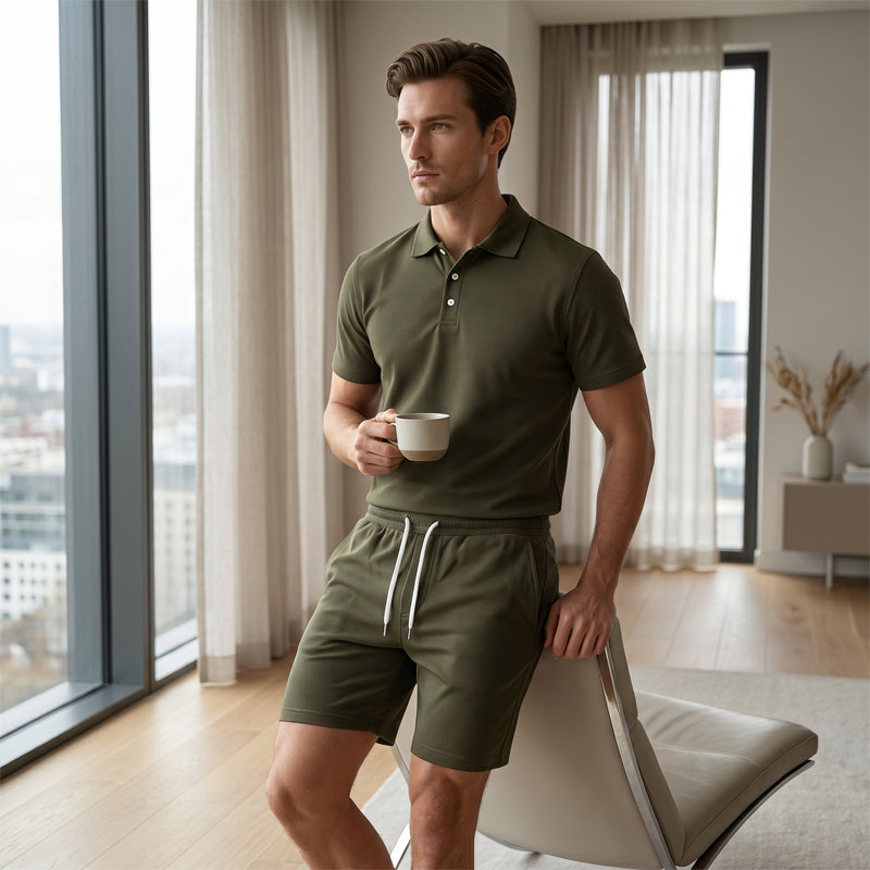 👕🏃 LIMITED-TIME 50% RABATT! Herren Sommer-Set – Polo & Shorts, leicht & sportlich ✨
