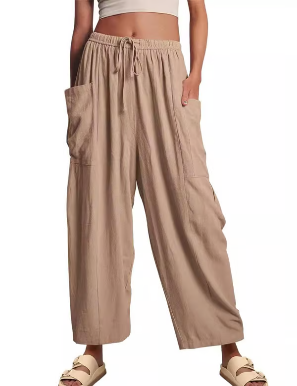 👖💃 50% RABATT! Freizeithose aus Leinen mit weitem Bein für Damen – Luftig, lässig & perfekt für Sommer, Stadt & Reisen ✨