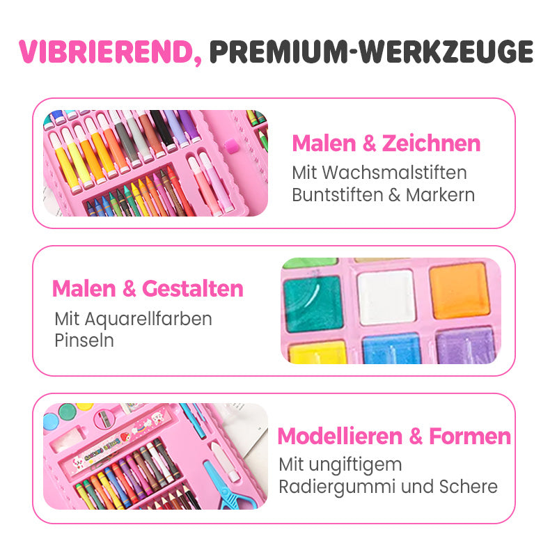 🎨 50% RABATT JETZT! ✨ Deluxe 6-in-1 Kreativ-Kunstset - Enthält Malwerkzeuge & 12 Farben für die Entwicklung kindlicher Fantasie 🧑‍🎨🌟