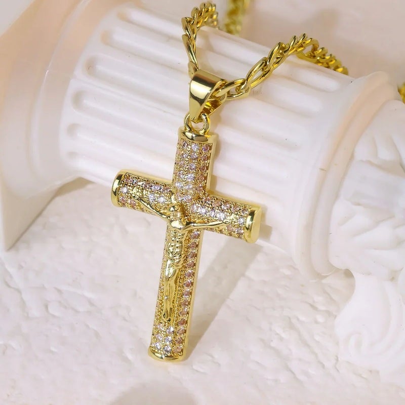 ✝️✨ 50% RABATT! Jesus-Kruzifix-Anhänger-Halskette – Zeitloser Glaube, elegantes Design & perfektes Geschenk 🎁