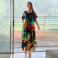 👗🌺 50% RABATT! Damen-Maxikleid mit V-Ausschnitt und Print – Lässig, romantisch & perfekt für Sommer, Strand & Urlaub ✨