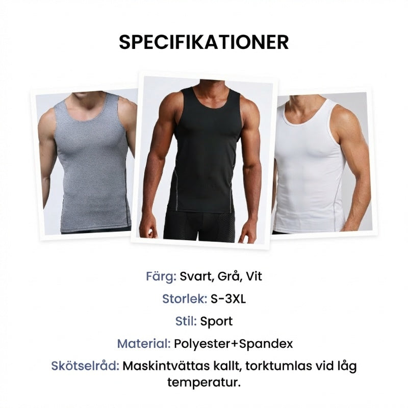Kompressionslinne för män, perfekt för träning