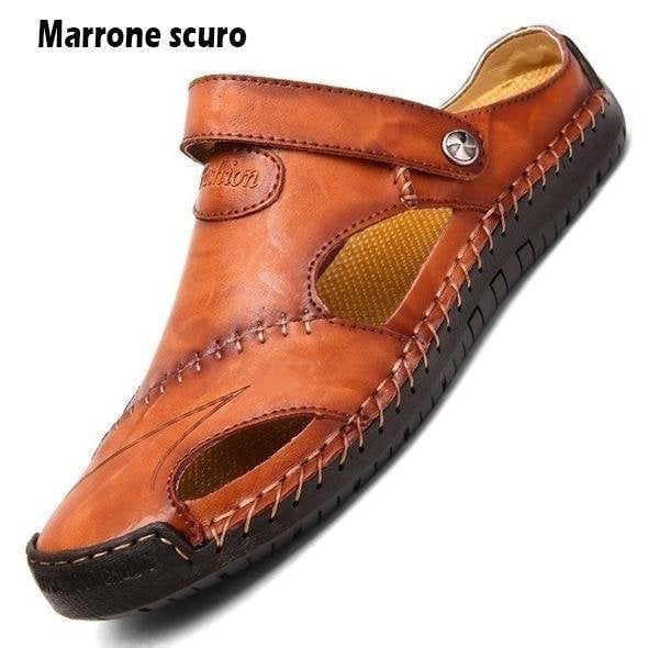 📢60% zeitlich begrenzter Rabatt✨Große Größe Weiches Leder Männer Atmungsaktive Outdoor-Sandalen