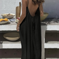 👗 50% RABATT! 💃 Einfarbiges Rückenfreies Cami-Kleid für Damen – Leicht, Luftiger Schnitt & Perfekt Für Den Sommer ☀️