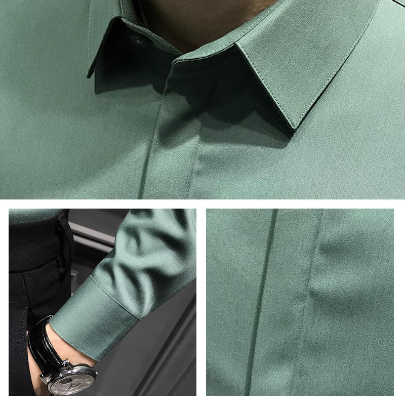 🎉2025 Neuheiten-Schnäppchenangebot✨Knitterfreies Button-Down-Hemd für Herren