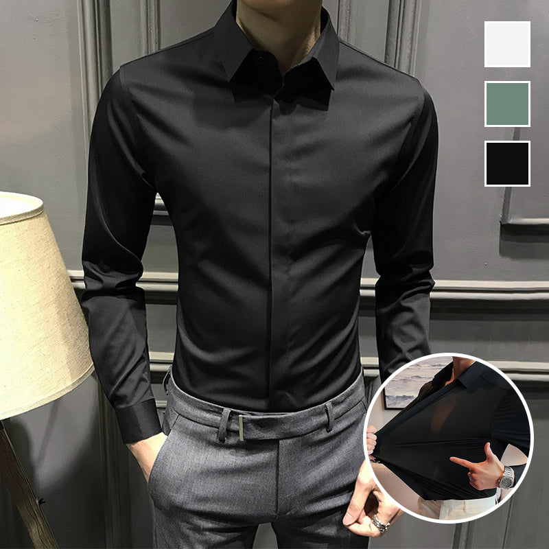 🎉2025 Neuheiten-Schnäppchenangebot✨Knitterfreies Button-Down-Hemd für Herren