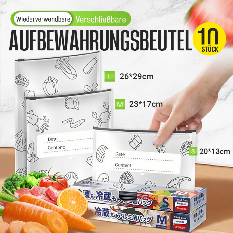 ♻️ Wiederverwendbare, verschließbare Aufbewahrungsbeutel aus Aluminiumfolie 🥬