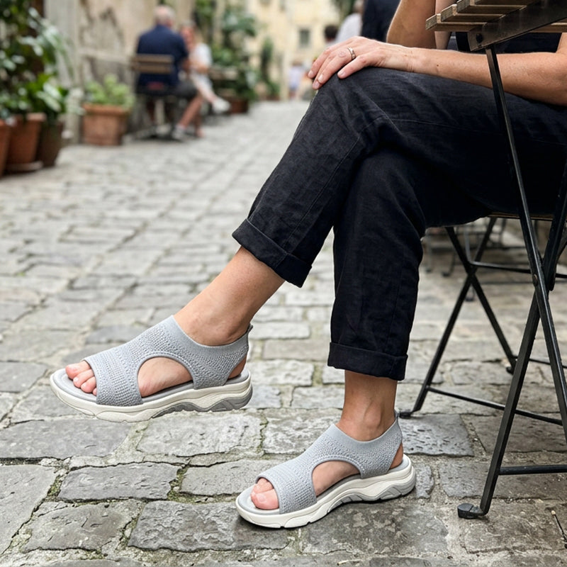 👡🌺 50% RABATT! Bequeme atmungsaktive flache Sandalen mit offener Zehe für Damen im Sommer – Leicht, luftig & perfekt für warme Tage ☀️