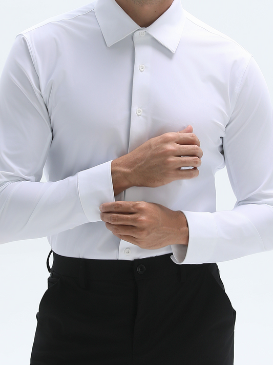 🎉Heißer Verkauf 50 % Rabatt👑Fliwos Bügelfreies Stretch-Hemd für Herren mit dreifachem Schutz