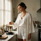 🤍 3-teiliges Freizeit-Set für Damen ✨ Loungewear mit Tunika, Top & Shorts – luftiges Homewear für Urlaub & Alltag