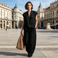 👗✨ 50% RABATT! Damen-Set: Ärmelloses Neckholder-Top mit V-Ausschnitt & weite Hose (2-teilig) – Elegant, luftig & perfekt für Sommer, Urlaub & besondere Anlässe 🌸