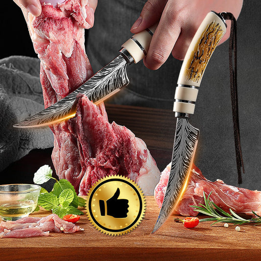 🍴🎁Scharfe Geweih-Ausbeinmachete mit Machete und Geschenkbox