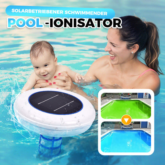 🌞Solar-Ionisator für dauerhaft glasklares Schwimmbadwasser – Reduziert Chlor bis zu 80%, umweltfreundlich & wartungsarm ✨