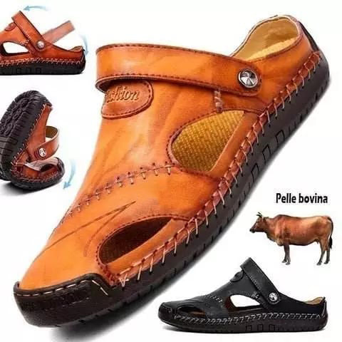 📢60% zeitlich begrenzter Rabatt✨Große Größe Weiches Leder Männer Atmungsaktive Outdoor-Sandalen