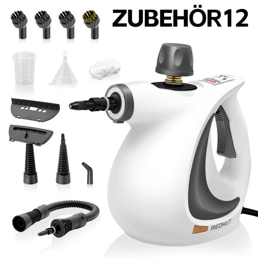 💎 60% RABATT! 💎 Hand-Multiflächen-Dampfreiniger mit Druckboost – 12-teiliges Set, Chemiefrei & 99,9 % Keimabtötung