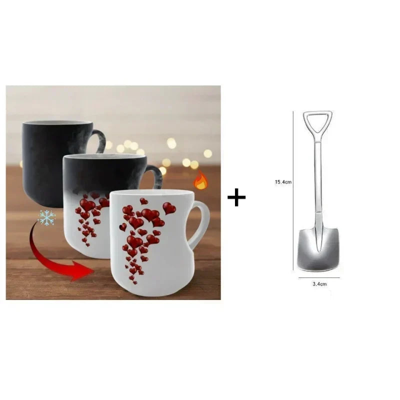 💝50% RABATT! ✨Farbwechselnde Keramiktasse mit Herzhenkel, Valentinstag