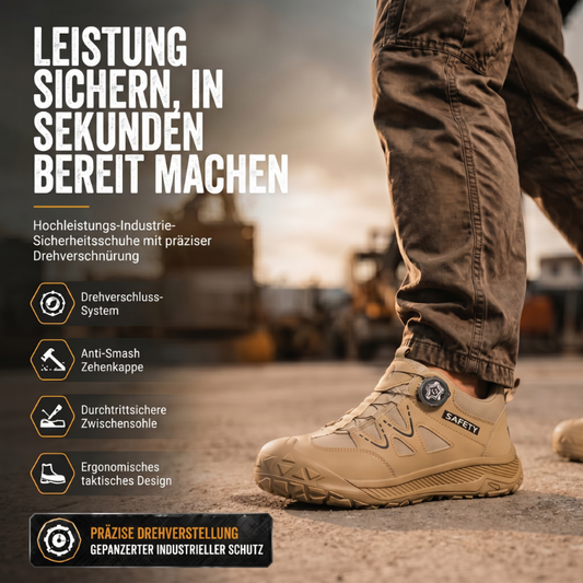 🔥Solange der Vorrat reicht 40 % Rabatt!🎉Sicherheitsschuhe für Herren mit Stahlkappe und Drehschnürsystem