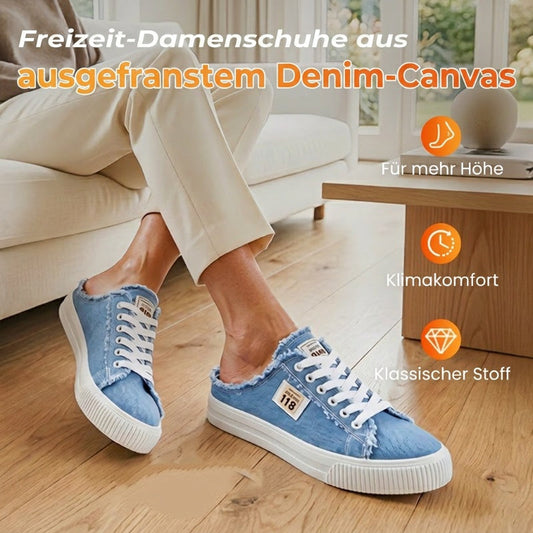 👟 50% RABATT! 👖 Damen Denim Mule Sneakers – Leichter Schlupf, Bequeme Sohle & Perfekt Für Einen Lässigen Sommerlook ☀️